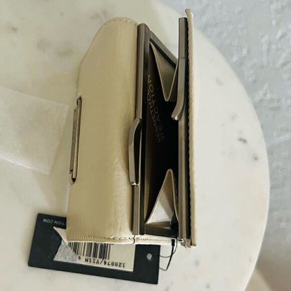 KENNETH COLE REACTION VINTAGE WALLET WITH SOLAR POWERED CALCULATOR, Ivory, NWT - Picture 6 of 16